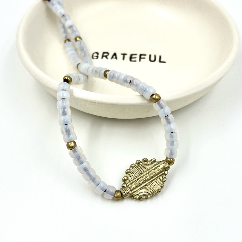 Necklace, The Eye Candy Project: handmade Czech glass beads and brass su…